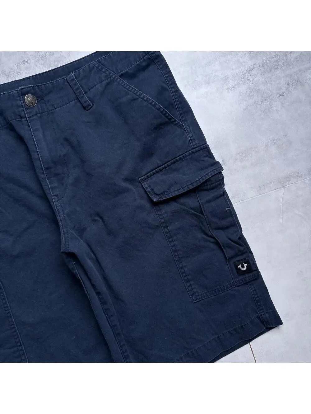 Y2K True Religion 00s Navy Cargo Shorts